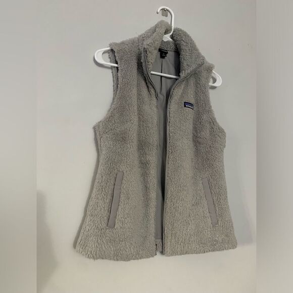 Patagonia Los Gatos Fleece Vest Teddy Fuzzy Recycled Salt Grey Gray Size S M - Picture 2 of 11